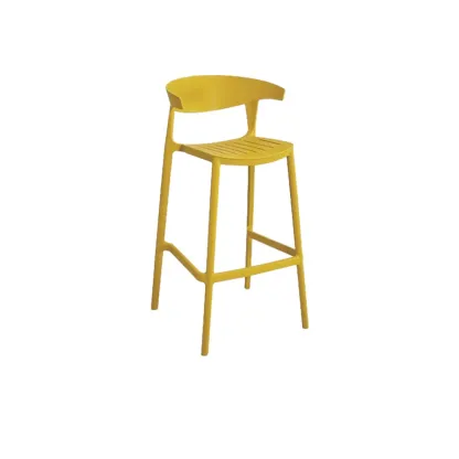 Modern Acrylic Sleek Durable Vibrant Colors Bar Stool Image - 22