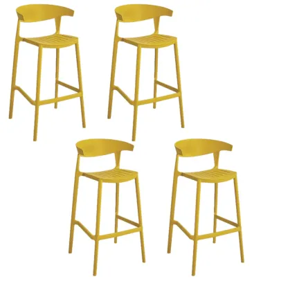 Modern Acrylic Sleek Durable Vibrant Colors Bar Stool Image - 24
