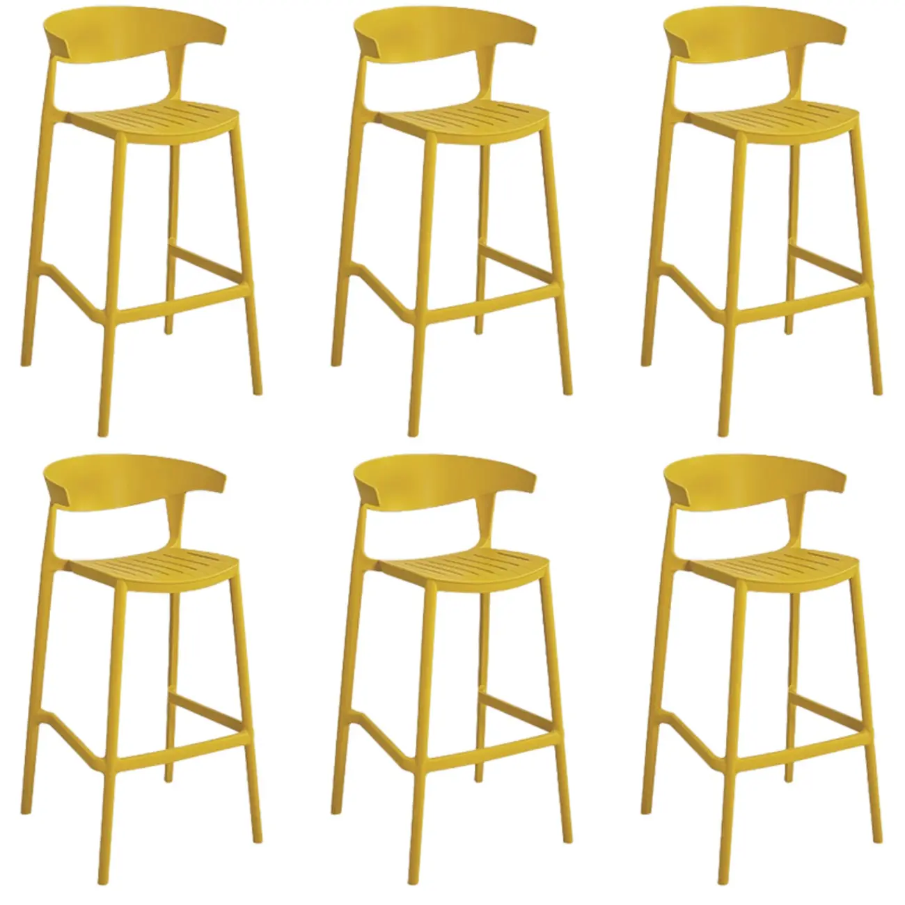 Modern Acrylic Sleek Durable Vibrant Colors Bar Stool Image - 25 | homeyfad