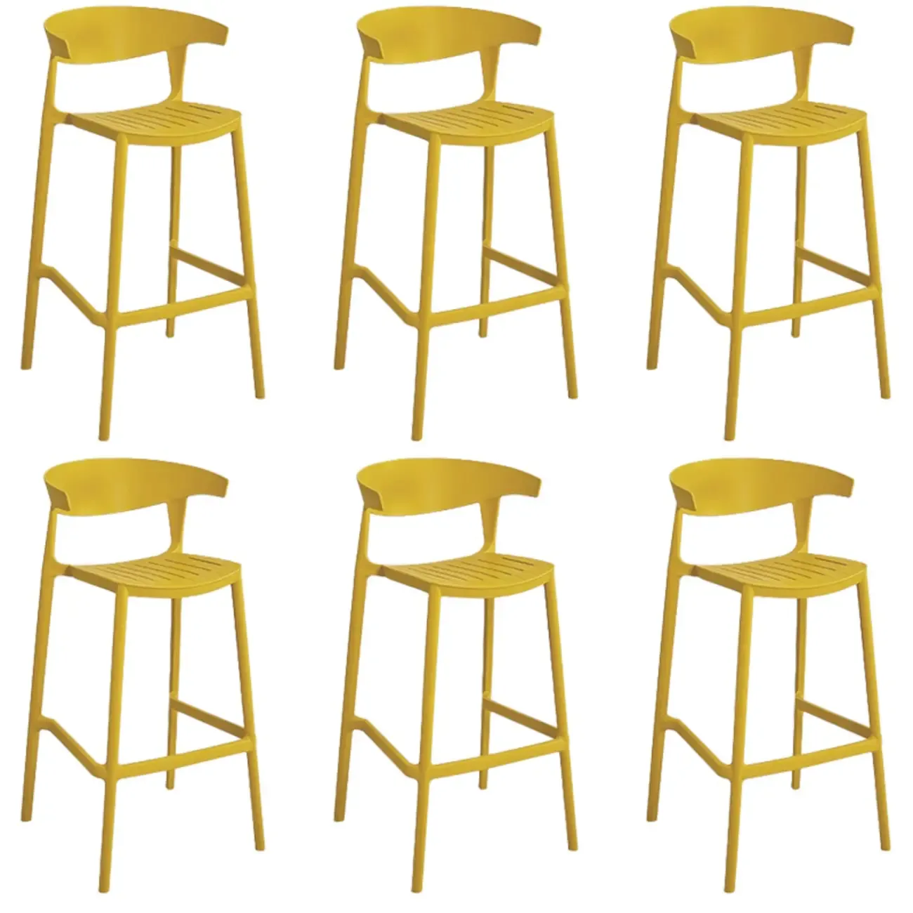 Modern Acrylic Sleek Durable Vibrant Colors Bar Stool Image - 25