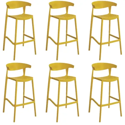 Modern Acrylic Sleek Durable Vibrant Colors Bar Stool Image - 25