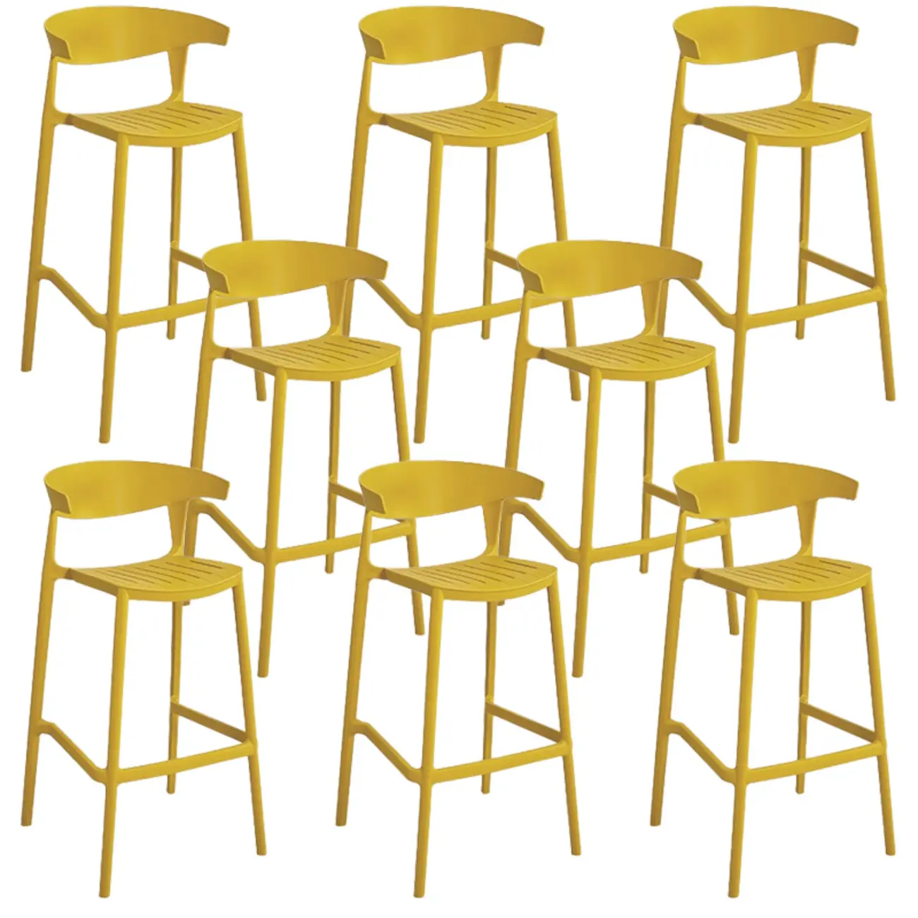 Modern Acrylic Sleek Durable Vibrant Colors Bar Stool Image - 26 | homeyfad