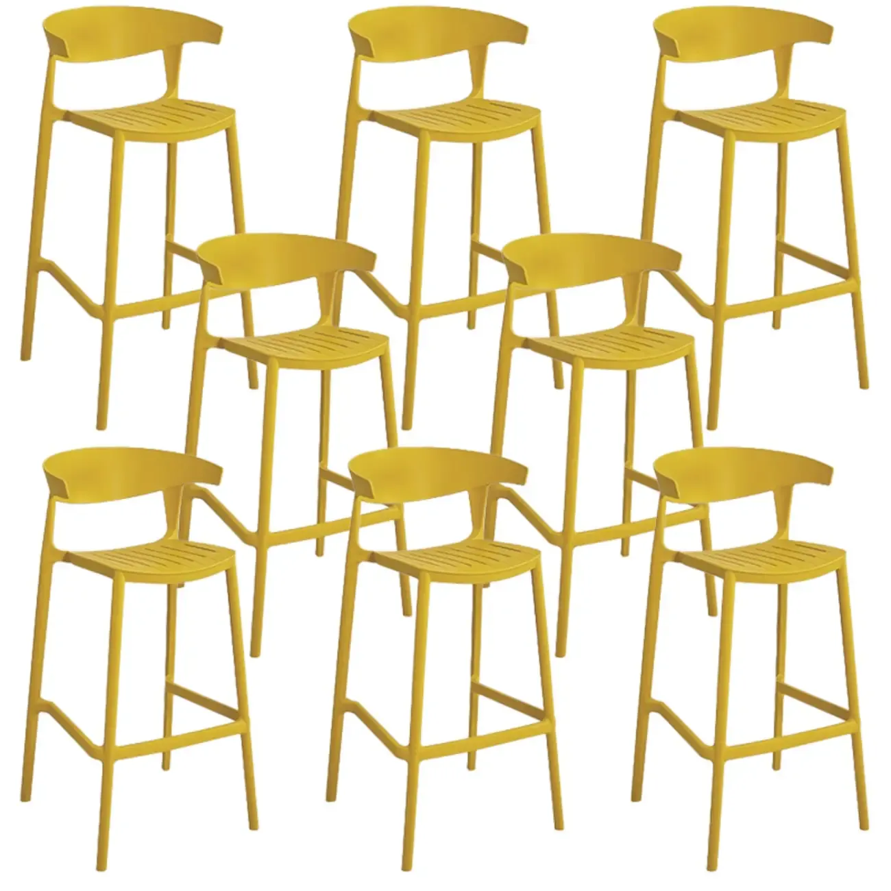 Modern Acrylic Sleek Durable Vibrant Colors Bar Stool Image - 26