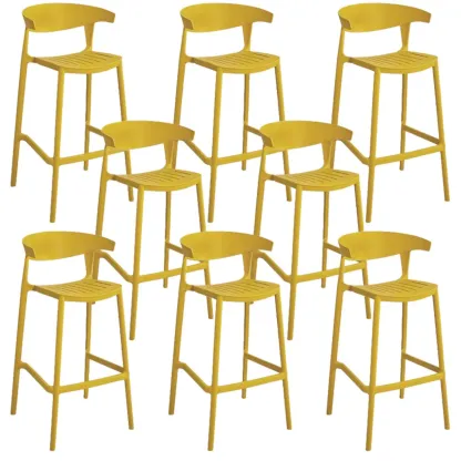 Modern Acrylic Sleek Durable Vibrant Colors Bar Stool Image - 26