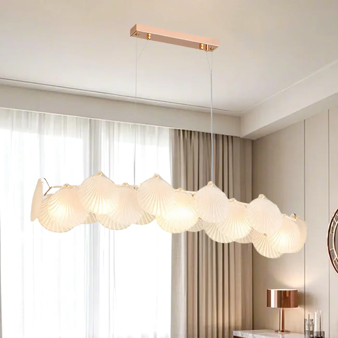 Elegant Modern Geometric LED Pendant Light Image - 2 | homeyfad