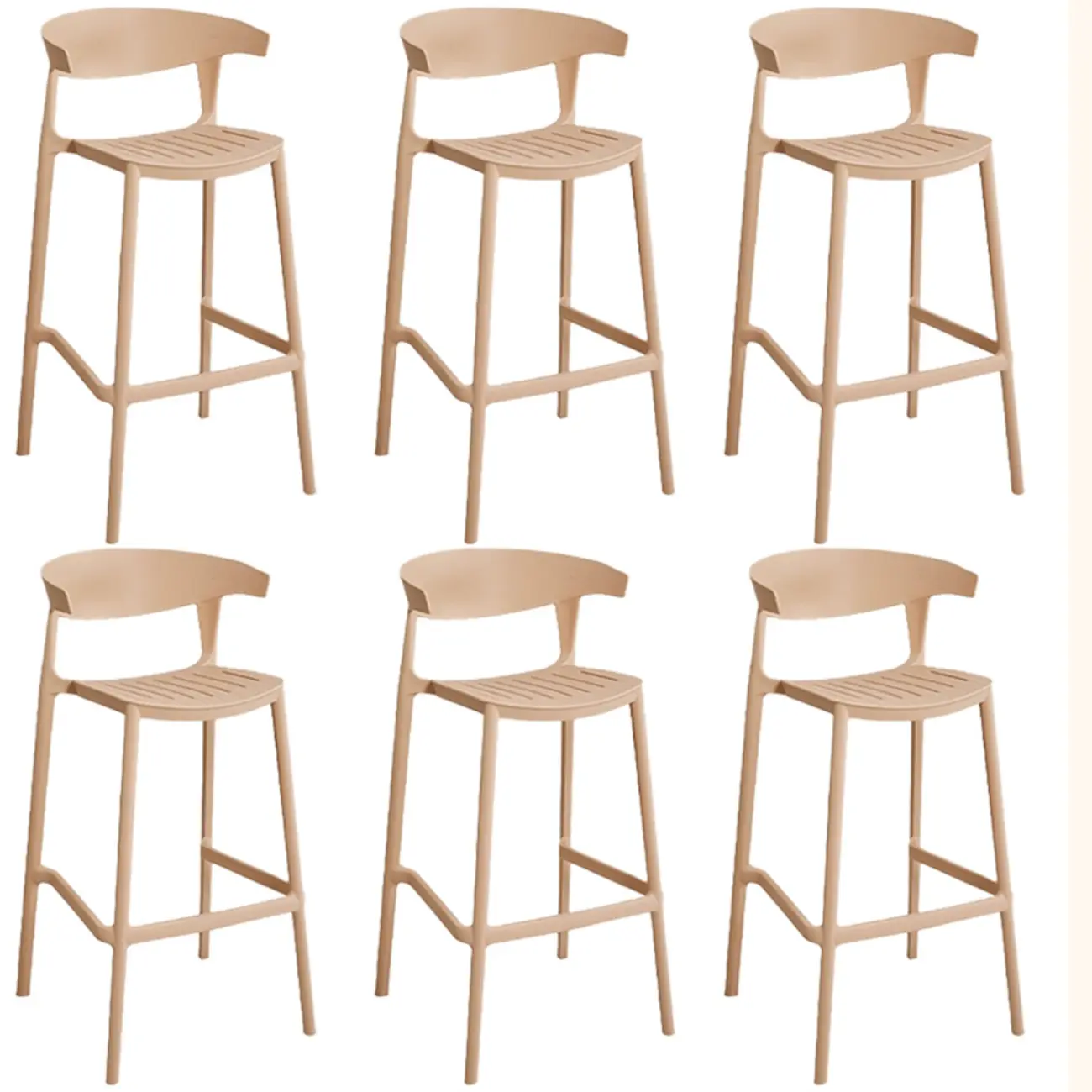 Modern Acrylic Sleek Durable Vibrant Colors Bar Stool Image - 30 | homeyfad