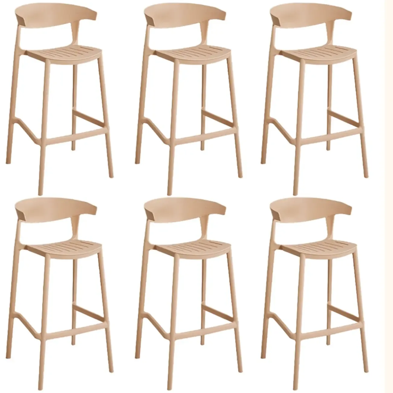 Modern Acrylic Sleek Durable Vibrant Colors Bar Stool Image - 30
