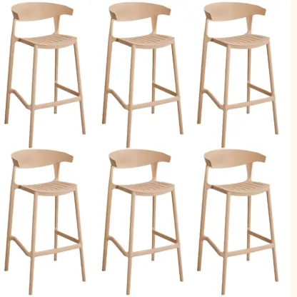Modern Acrylic Sleek Durable Vibrant Colors Bar Stool Image - 30
