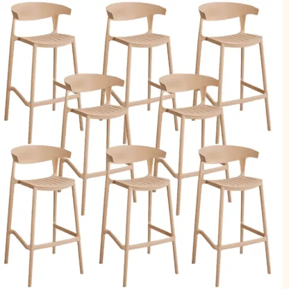 Modern Acrylic Sleek Durable Vibrant Colors Bar Stool Image - 31