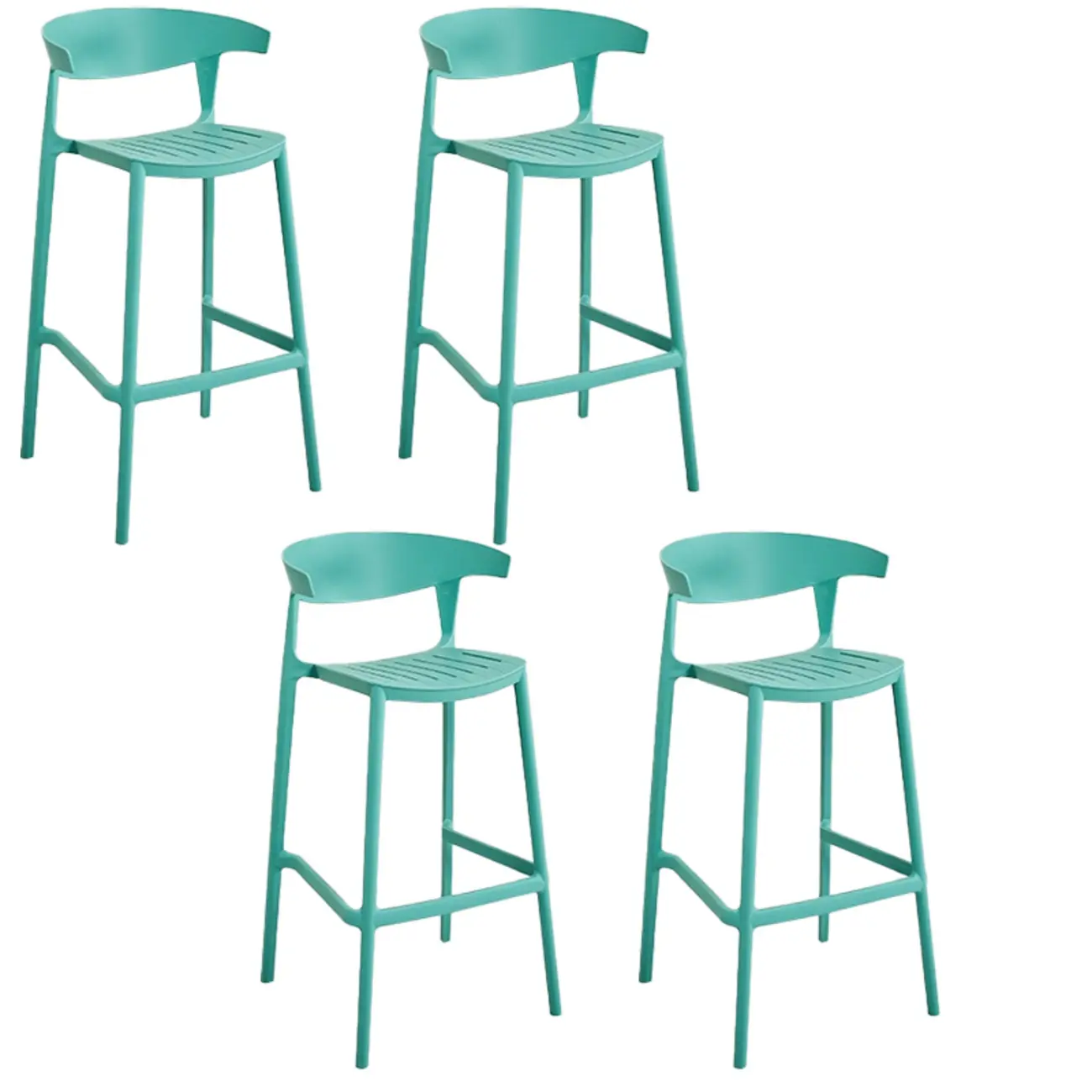 Modern Acrylic Sleek Durable Vibrant Colors Bar Stool Image - 34 | homeyfad