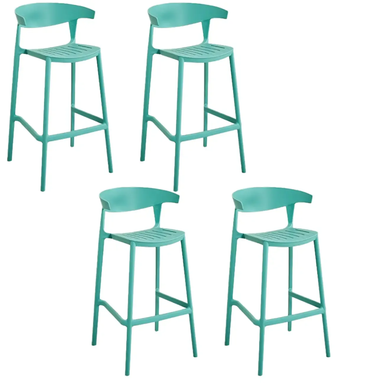 Modern Acrylic Sleek Durable Vibrant Colors Bar Stool Image - 34