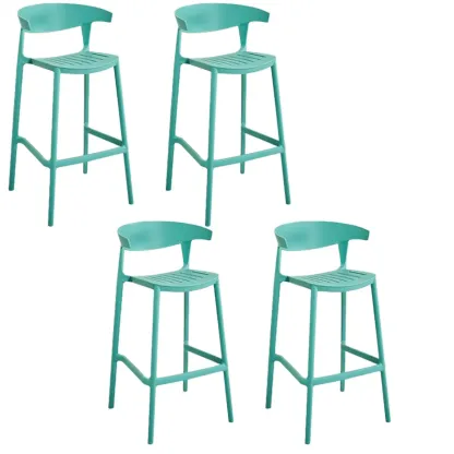 Modern Acrylic Sleek Durable Vibrant Colors Bar Stool Image - 34