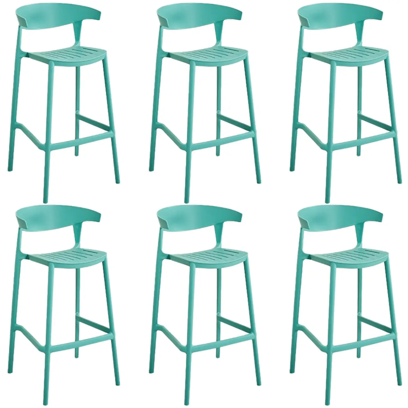 Modern Acrylic Sleek Durable Vibrant Colors Bar Stool Image - 35 | homeyfad