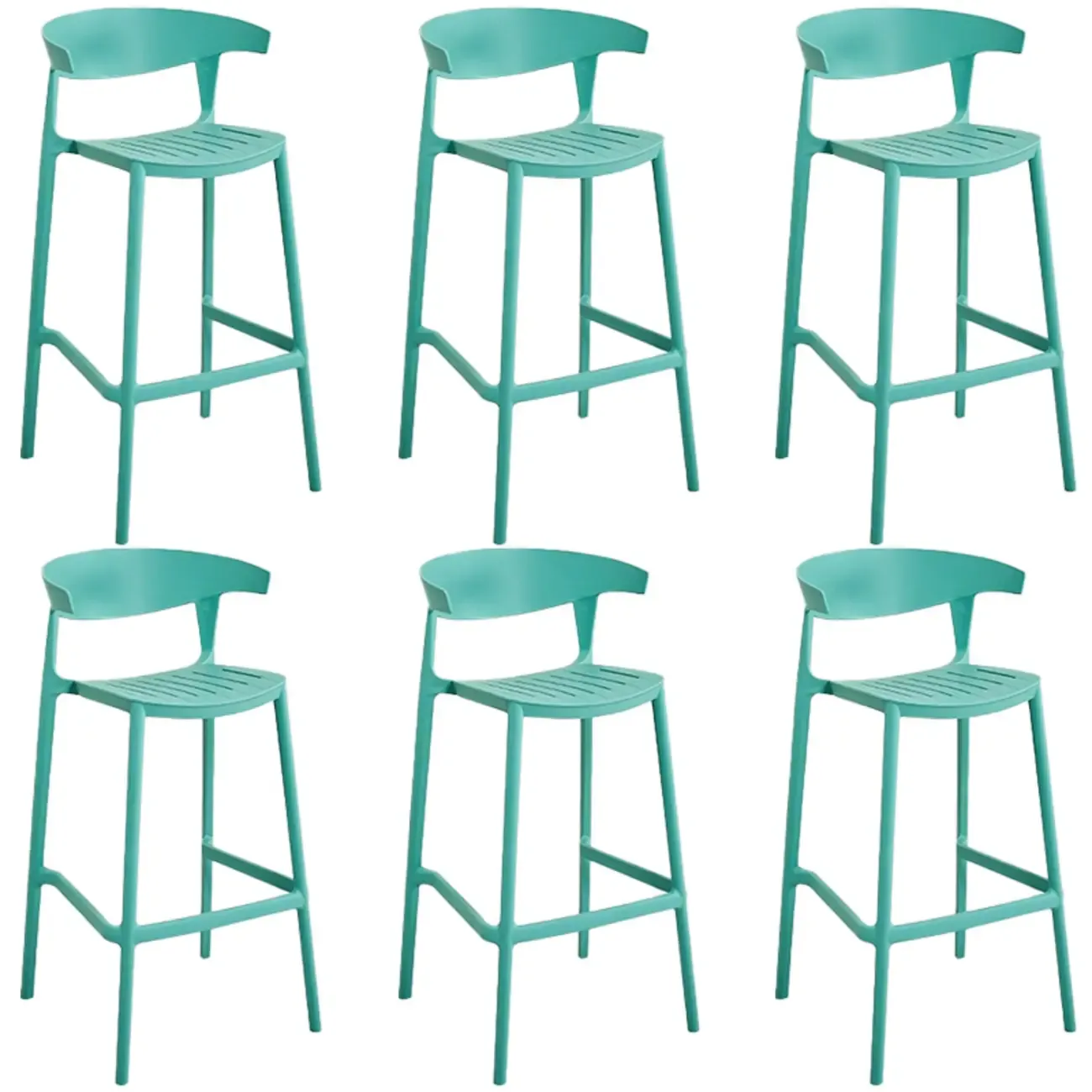 Modern Acrylic Sleek Durable Vibrant Colors Bar Stool Image - 35