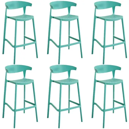 Modern Acrylic Sleek Durable Vibrant Colors Bar Stool Image - 35