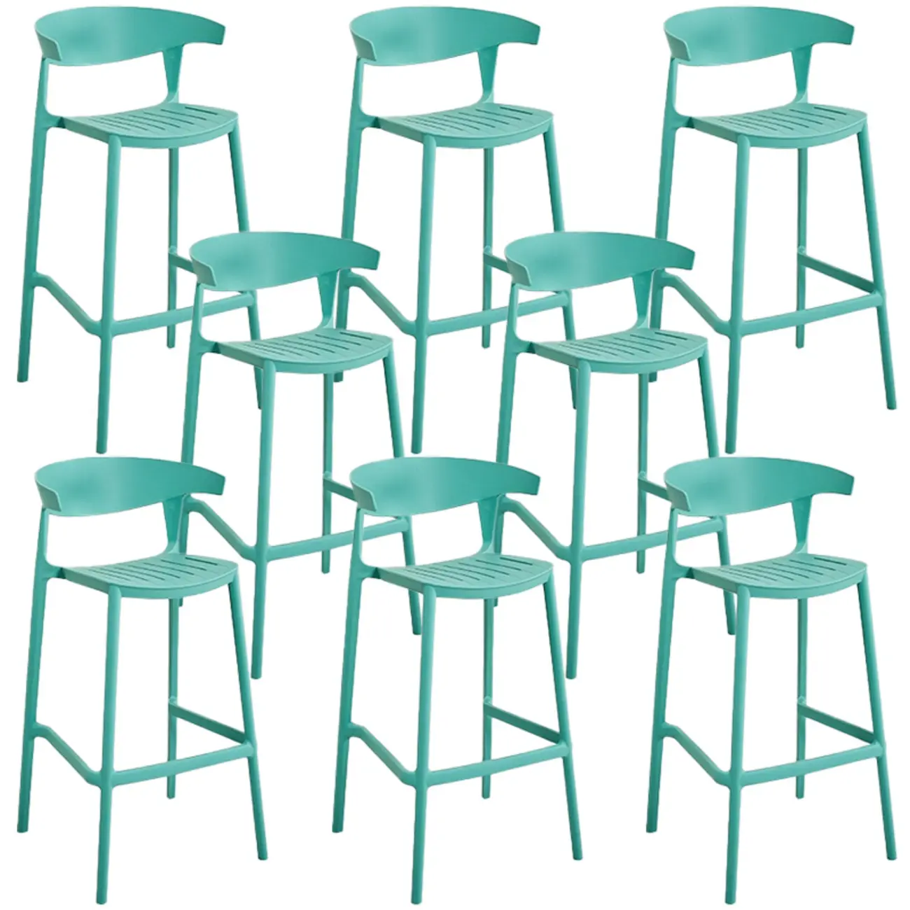 Modern Acrylic Sleek Durable Vibrant Colors Bar Stool Image - 36 | homeyfad