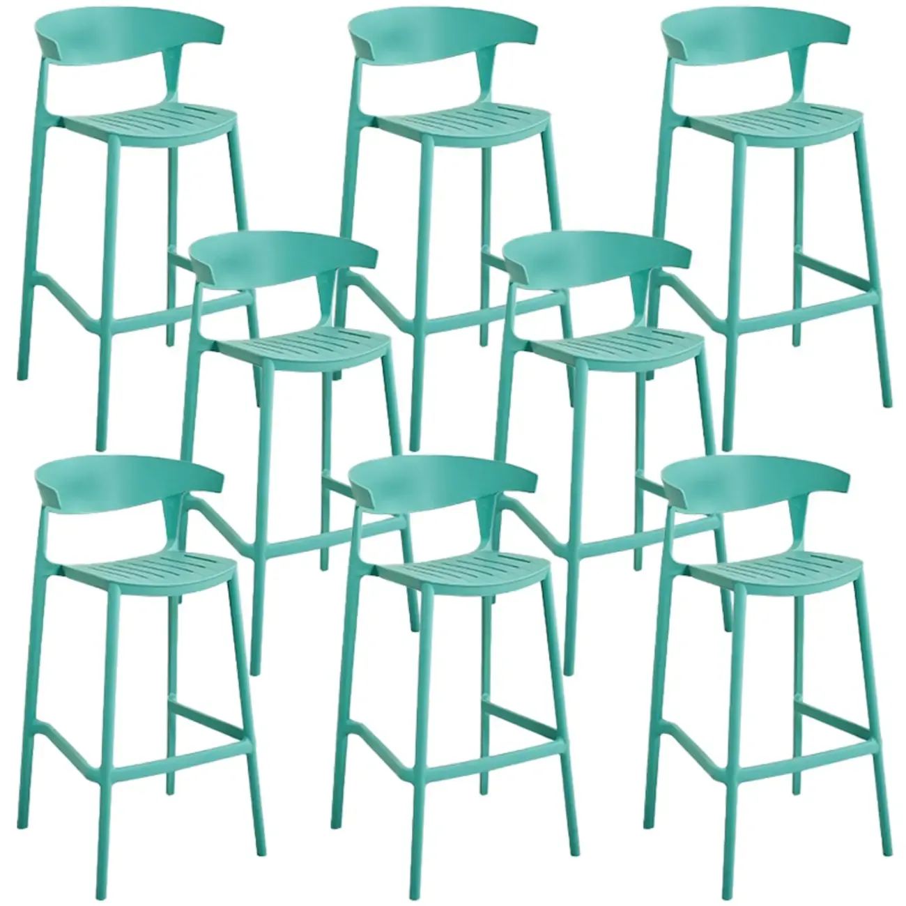 Modern Acrylic Sleek Durable Vibrant Colors Bar Stool Image - 36