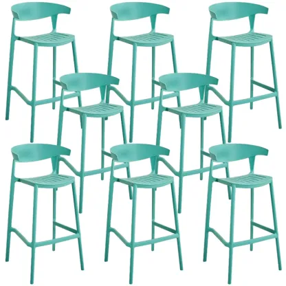 Modern Acrylic Sleek Durable Vibrant Colors Bar Stool Image - 36