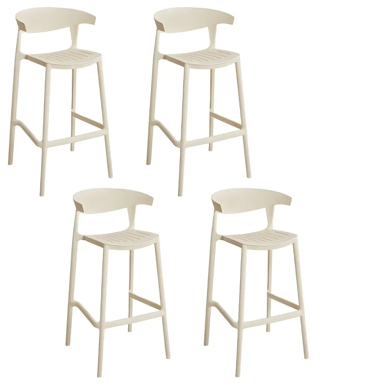 Modern Acrylic Sleek Durable Vibrant Colors Bar Stool Image - 39