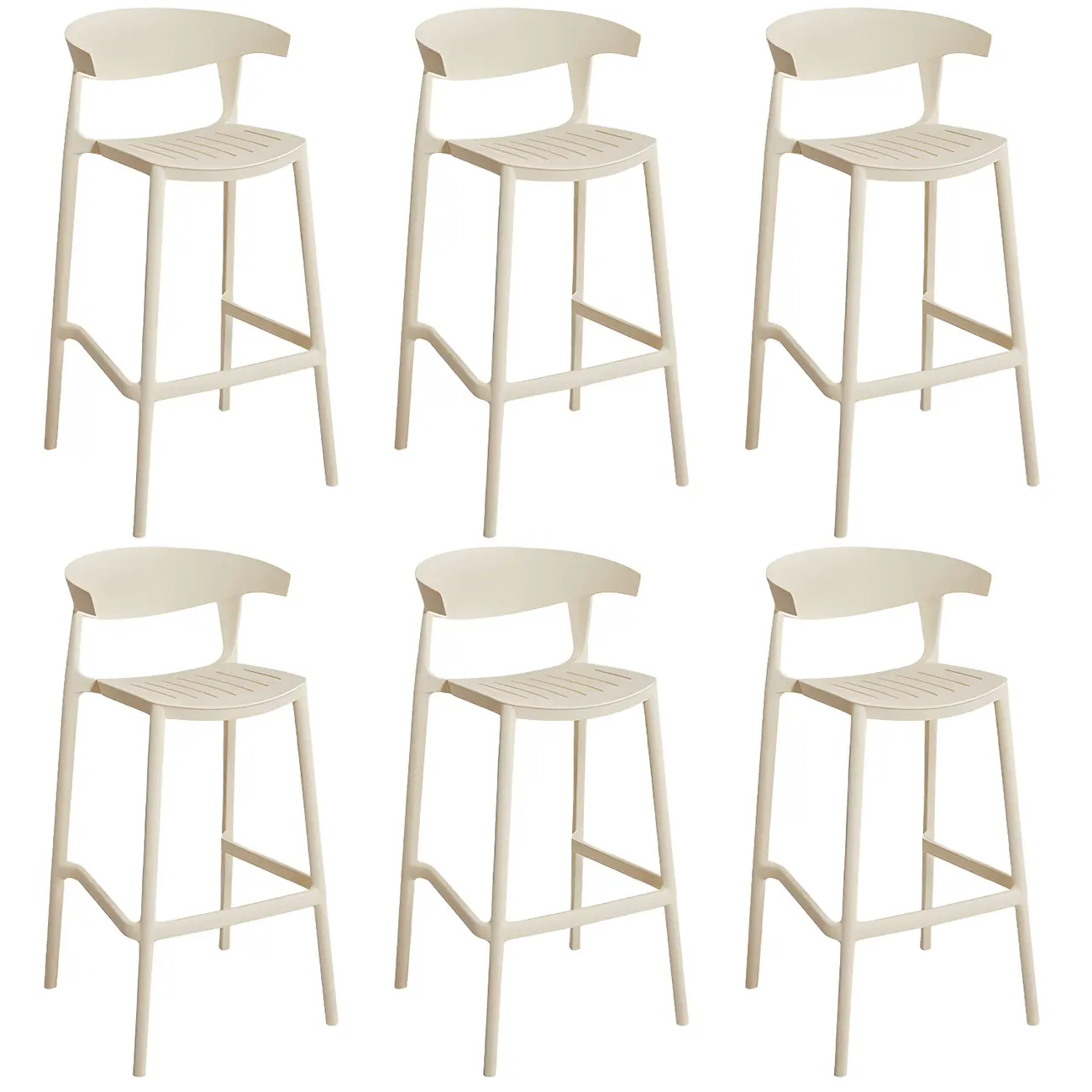 Modern Acrylic Sleek Durable Vibrant Colors Bar Stool Image - 40 | homeyfad