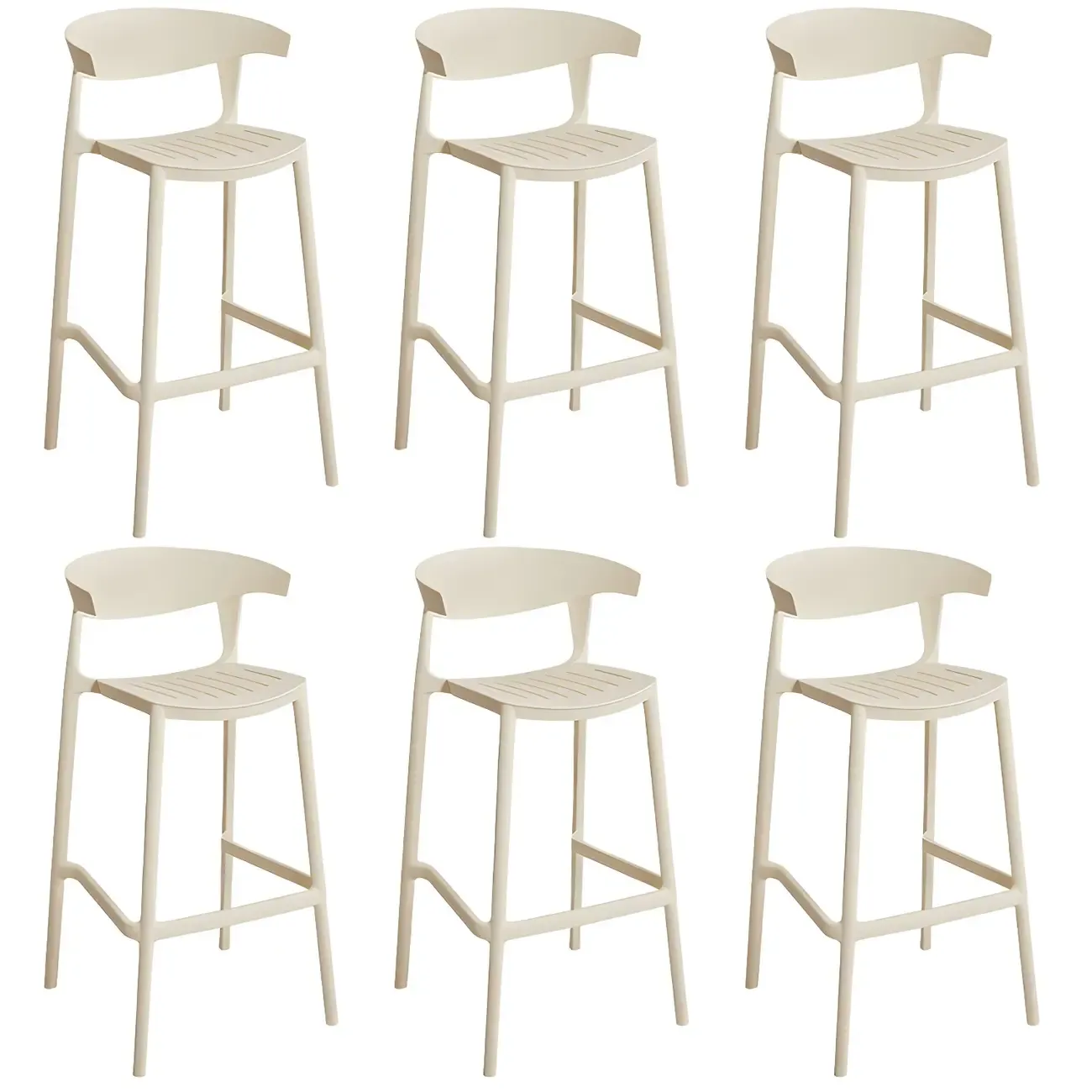 Modern Acrylic Sleek Durable Vibrant Colors Bar Stool Image - 40