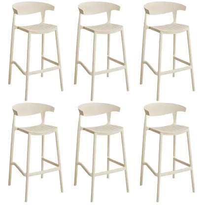 Modern Acrylic Sleek Durable Vibrant Colors Bar Stool Image - 40