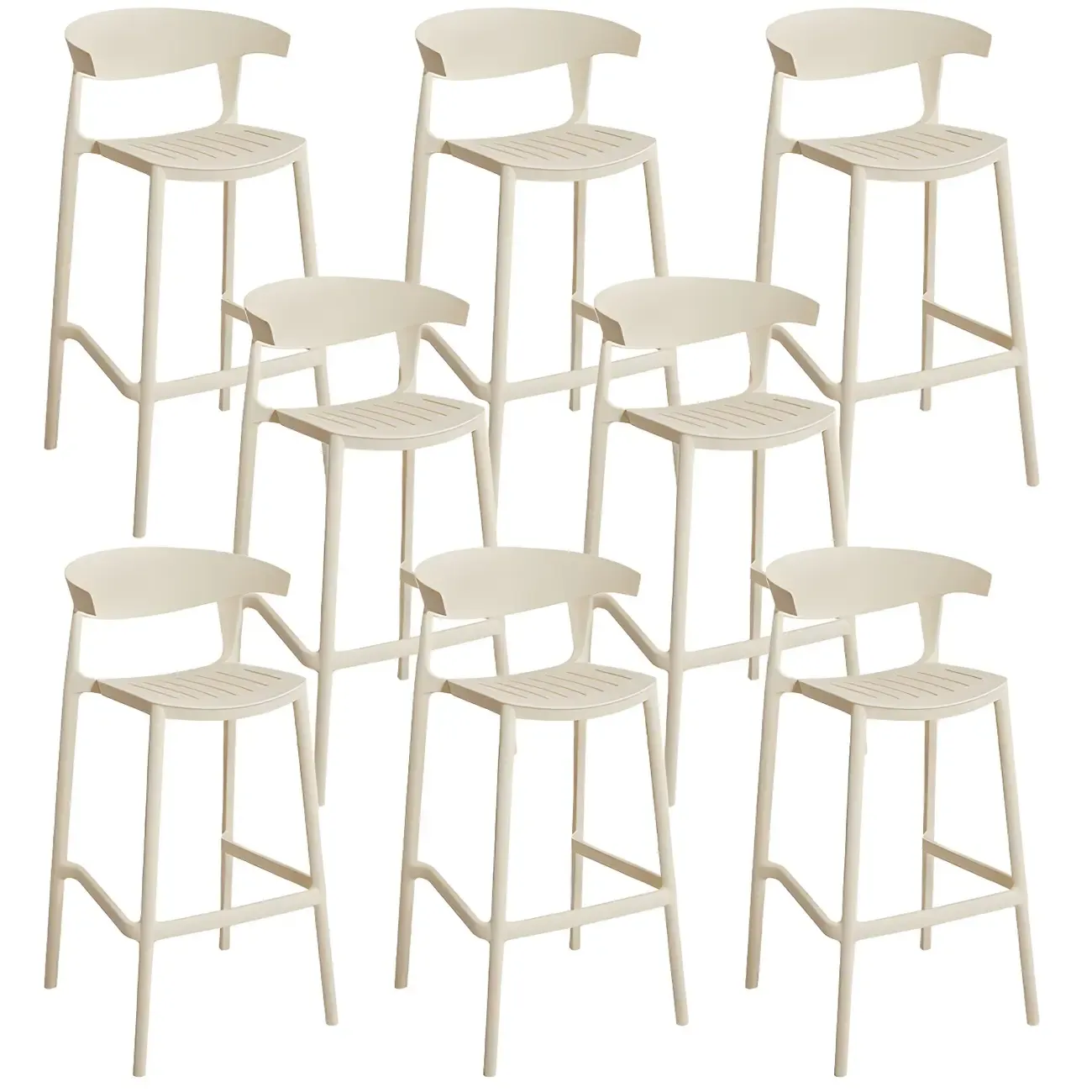 Modern Acrylic Sleek Durable Vibrant Colors Bar Stool Image - 41