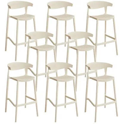Modern Acrylic Sleek Durable Vibrant Colors Bar Stool Image - 41