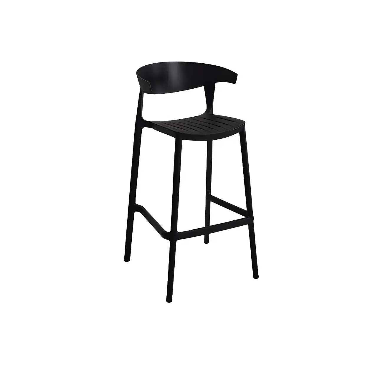 Modern Acrylic Sleek Durable Vibrant Colors Bar Stool Image - 42