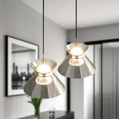 Modern Black Adjustable Tapered Island Pendant Light for Kitchen Image - 3