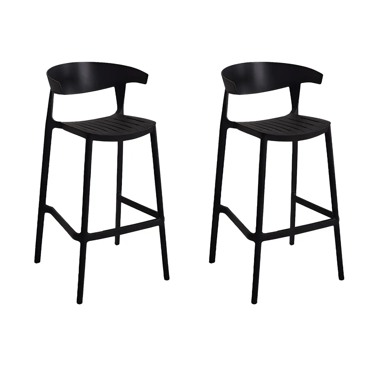 Modern Acrylic Sleek Durable Vibrant Colors Bar Stool Image - 43