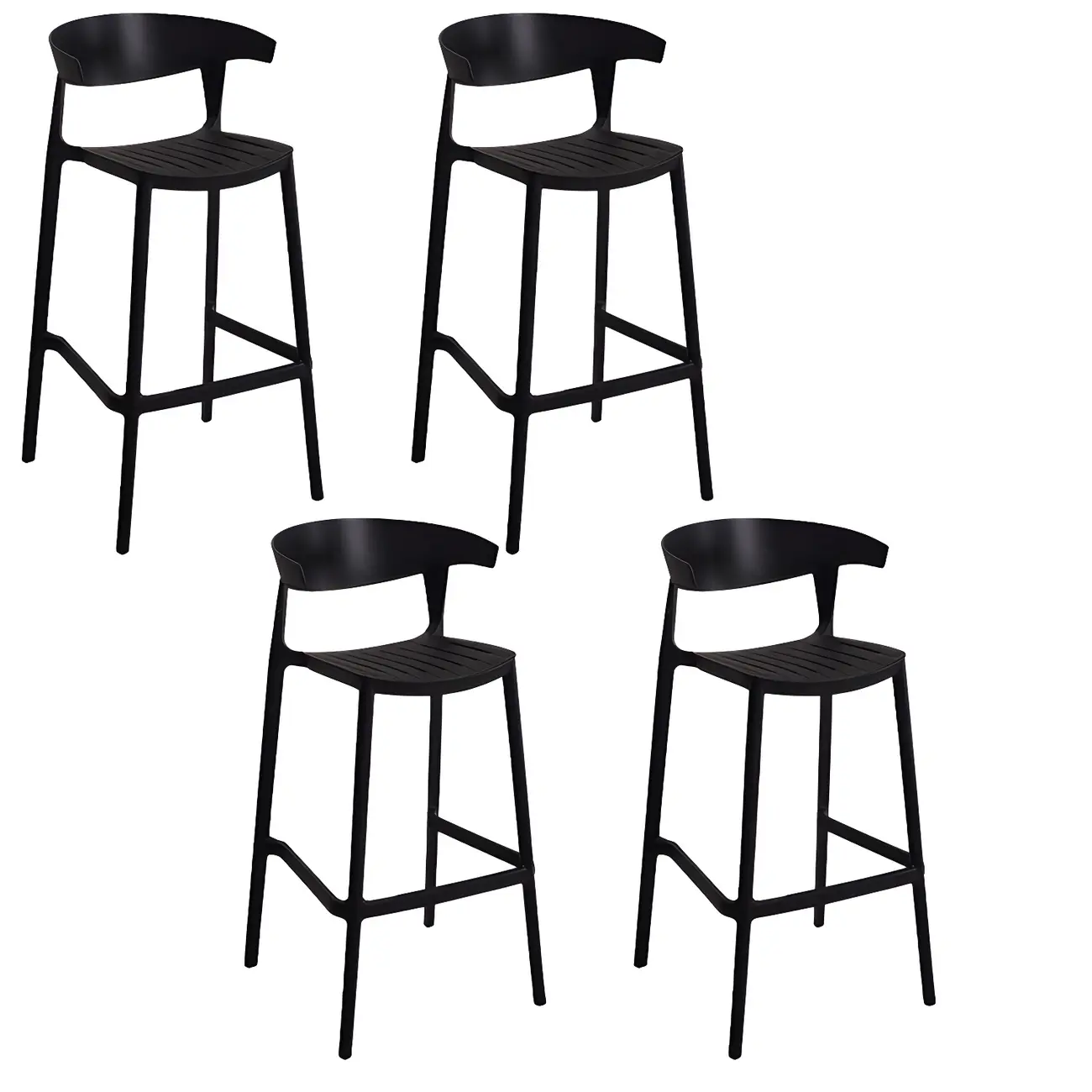 Modern Acrylic Sleek Durable Vibrant Colors Bar Stool Image - 44 | homeyfad