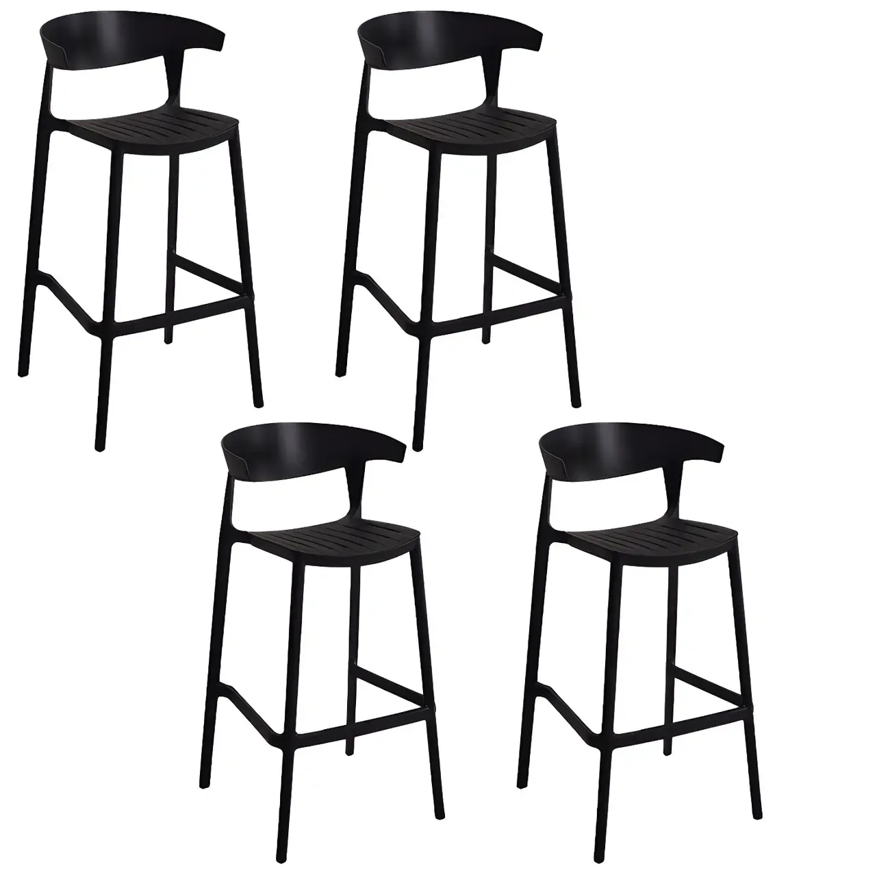 Modern Acrylic Sleek Durable Vibrant Colors Bar Stool Image - 44