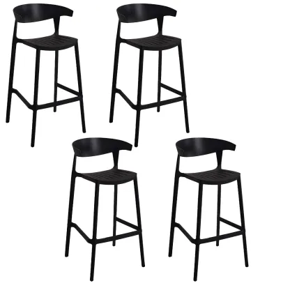 Modern Acrylic Sleek Durable Vibrant Colors Bar Stool Image - 44