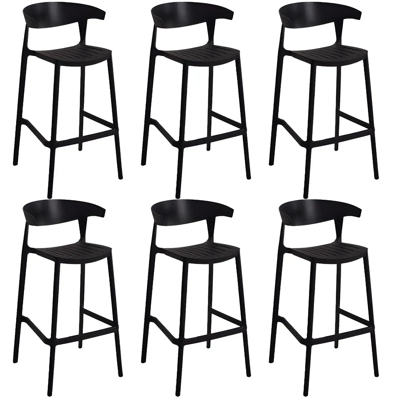 Modern Acrylic Sleek Durable Vibrant Colors Bar Stool Image - 45
