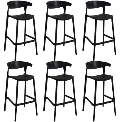 Modern Acrylic Sleek Durable Vibrant Colors Bar Stool Image - 45