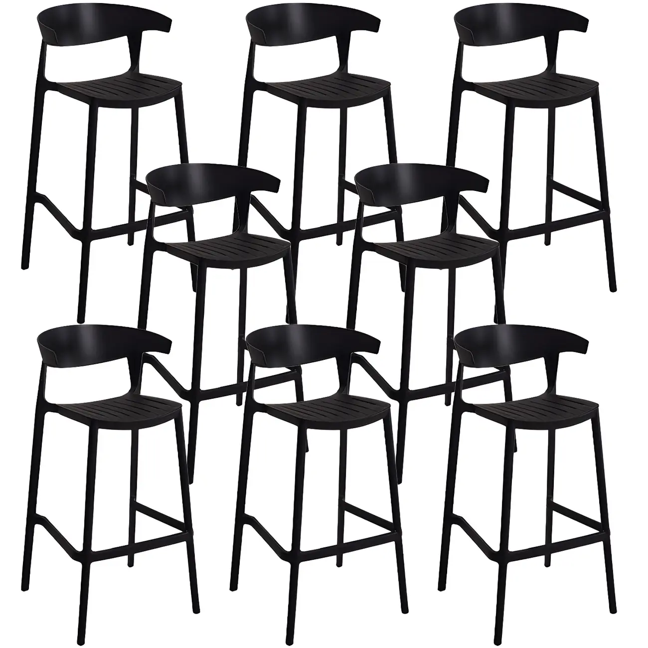 Modern Acrylic Sleek Durable Vibrant Colors Bar Stool Image - 46 | homeyfad