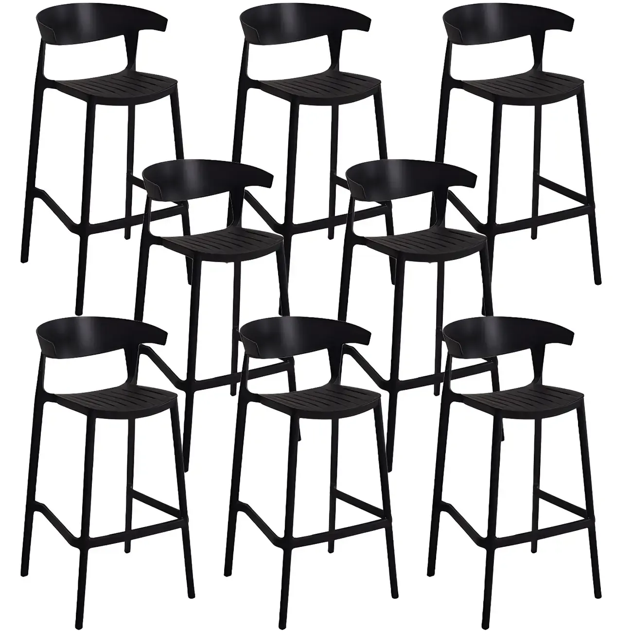 Modern Acrylic Sleek Durable Vibrant Colors Bar Stool Image - 46
