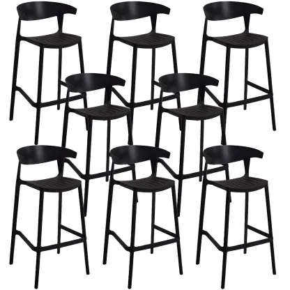 Modern Acrylic Sleek Durable Vibrant Colors Bar Stool Image - 46