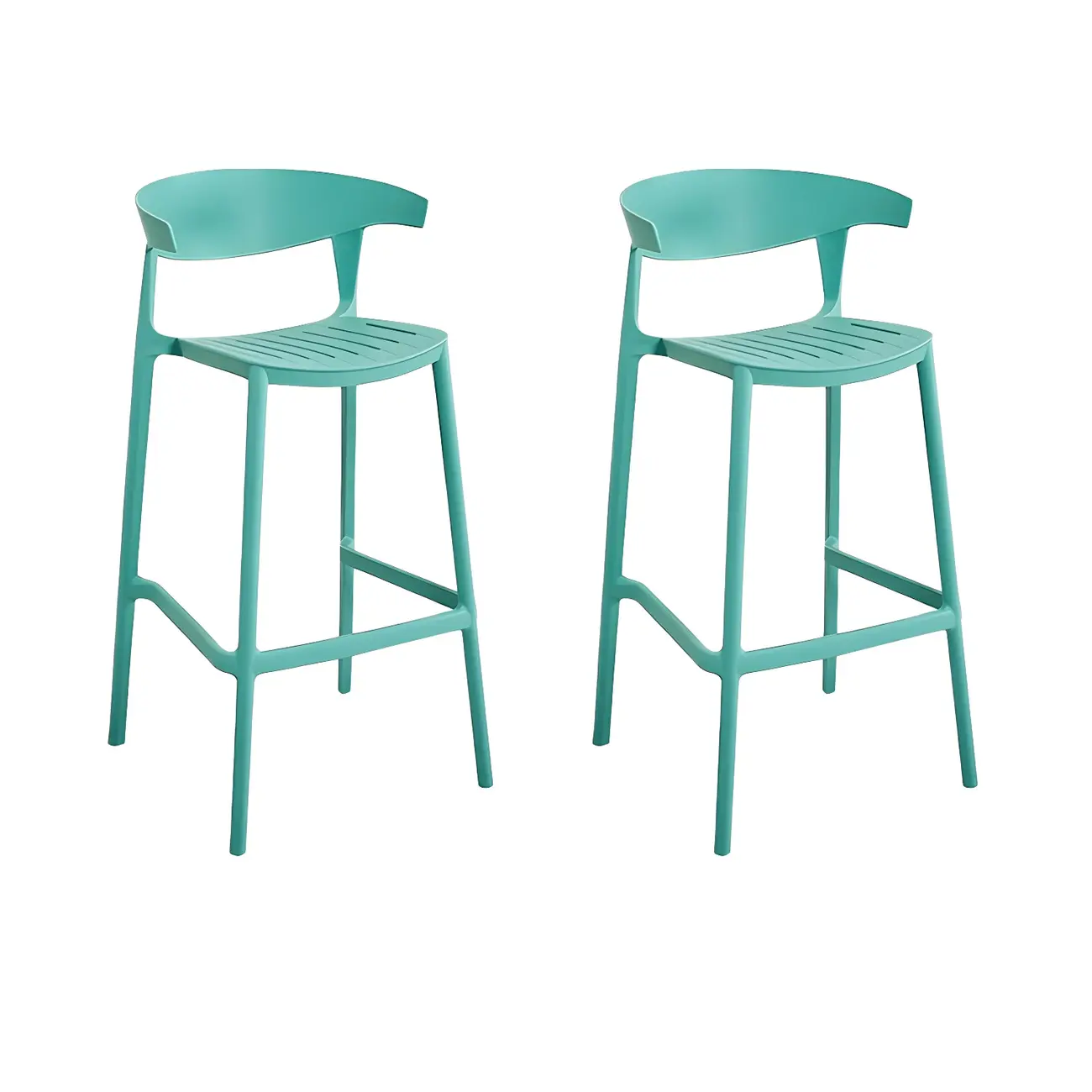 Modern Acrylic Sleek Durable Vibrant Colors Bar Stool Image - 48 | homeyfad