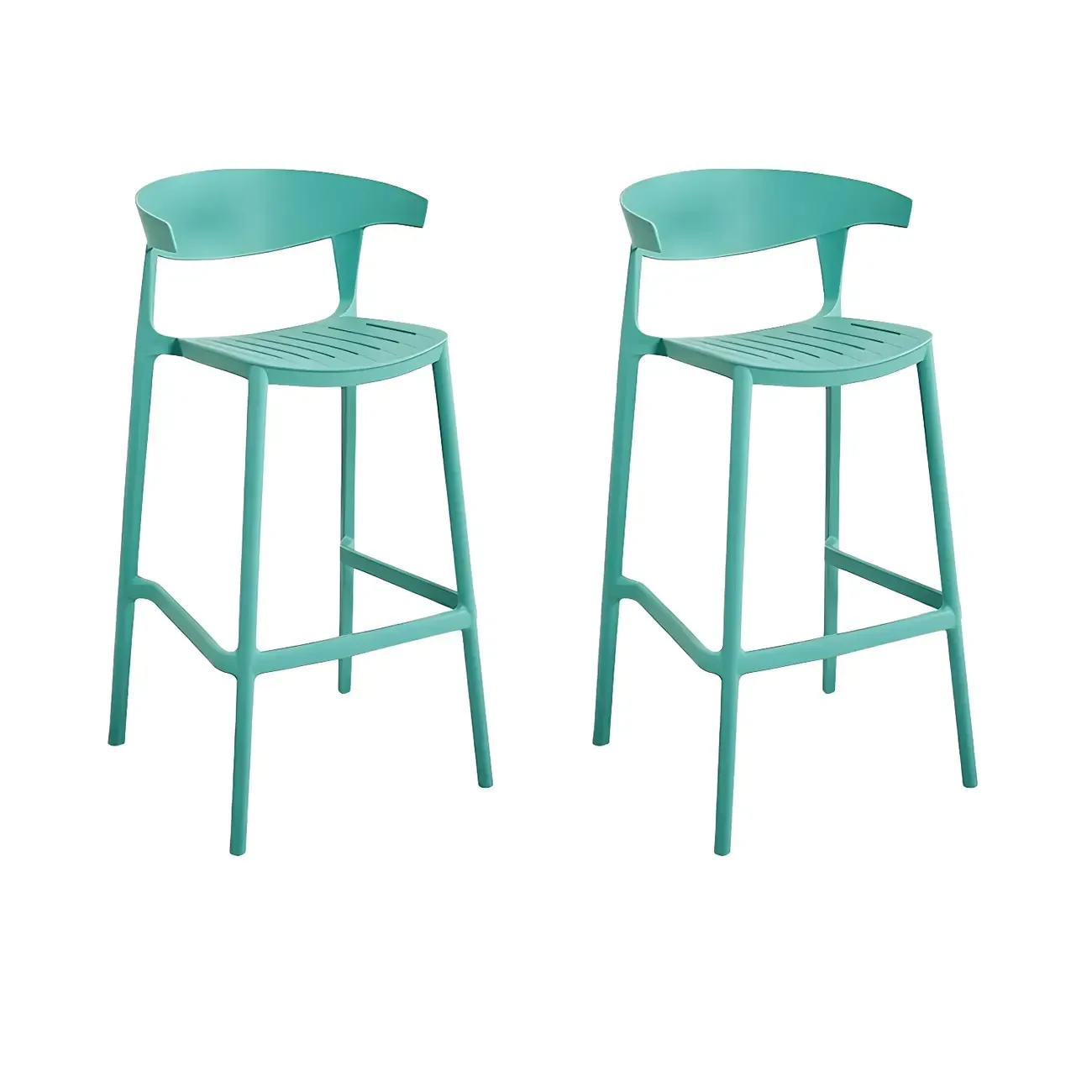 Modern Acrylic Sleek Durable Vibrant Colors Bar Stool Image - 48