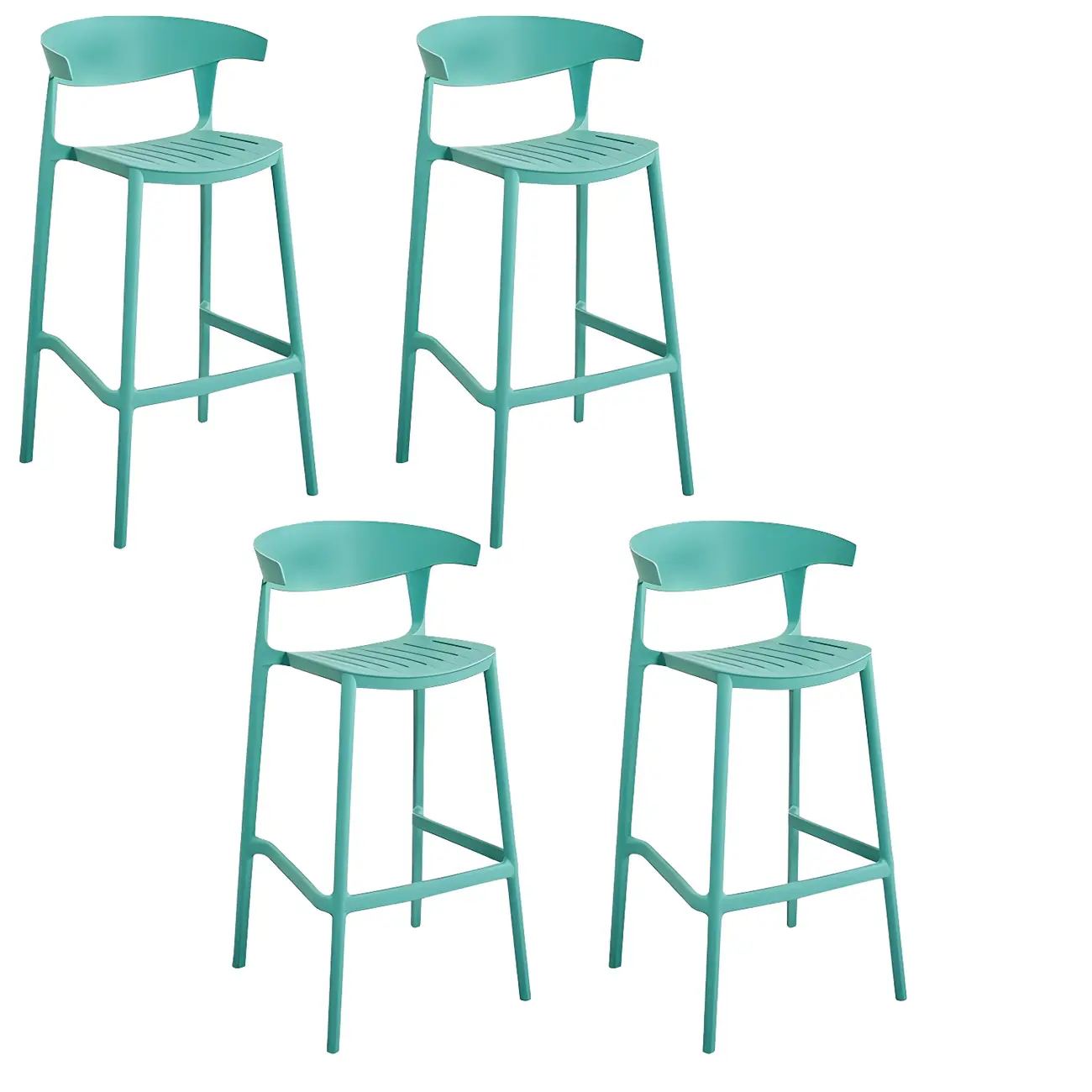 Modern Acrylic Sleek Durable Vibrant Colors Bar Stool Image - 49 | homeyfad
