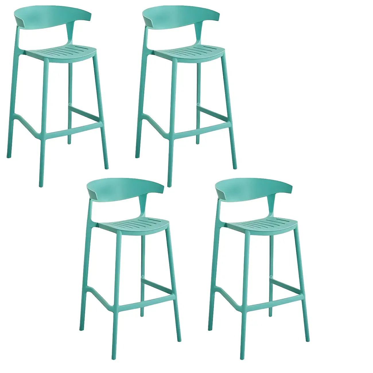 Modern Acrylic Sleek Durable Vibrant Colors Bar Stool Image - 49