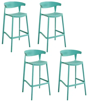 Modern Acrylic Sleek Durable Vibrant Colors Bar Stool Image - 49