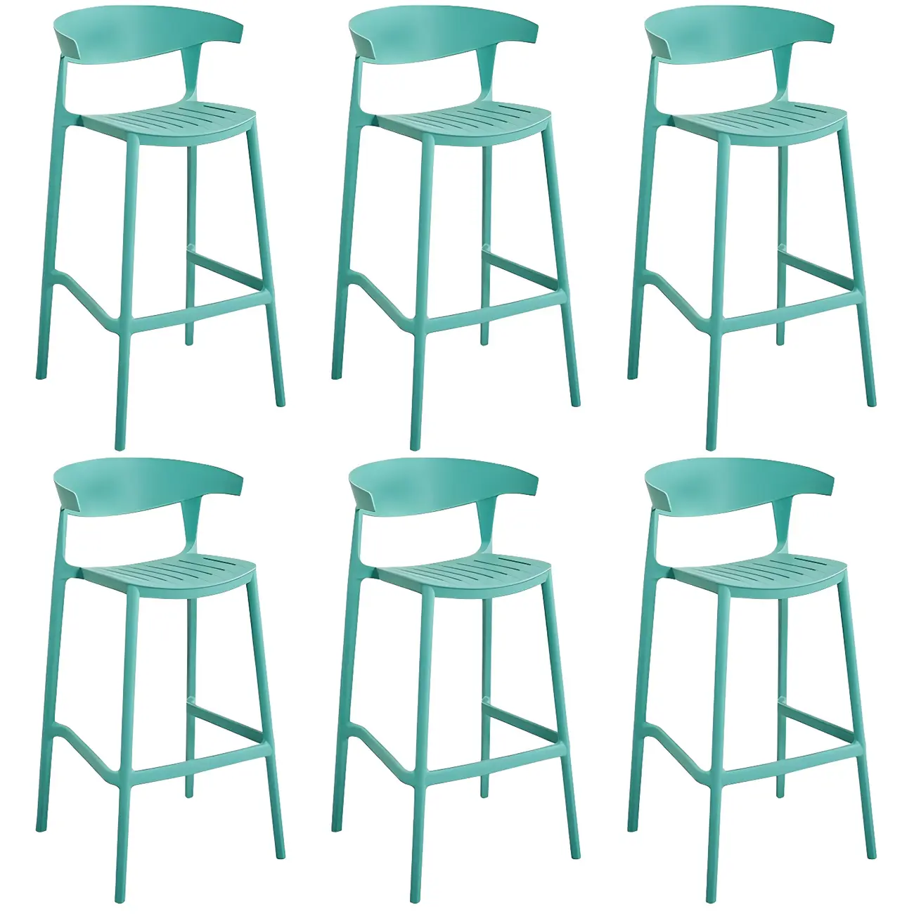 Modern Acrylic Sleek Durable Vibrant Colors Bar Stool Image - 50 | homeyfad