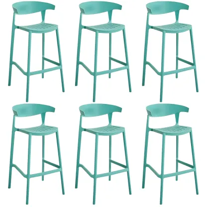 Modern Acrylic Sleek Durable Vibrant Colors Bar Stool Image - 50