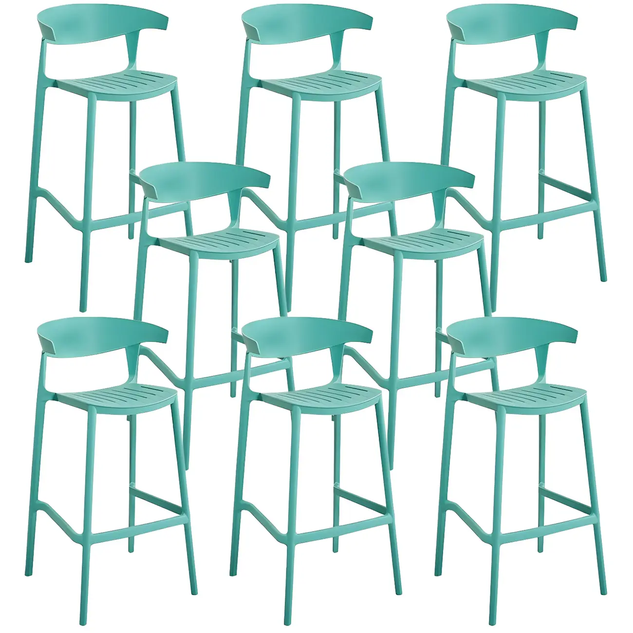 Modern Acrylic Sleek Durable Vibrant Colors Bar Stool Image - 51 | homeyfad