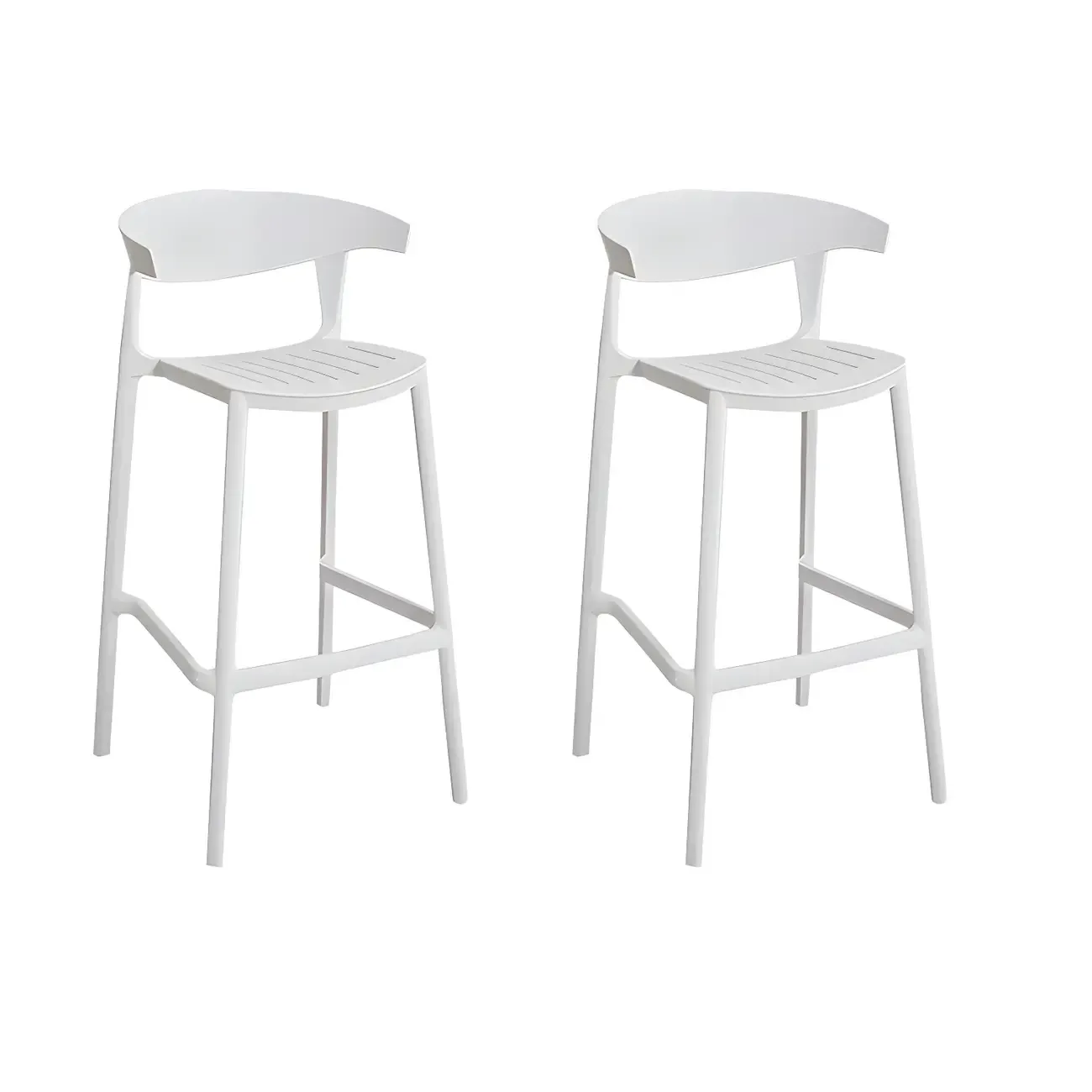 Modern Acrylic Sleek Durable Vibrant Colors Bar Stool Image - 53