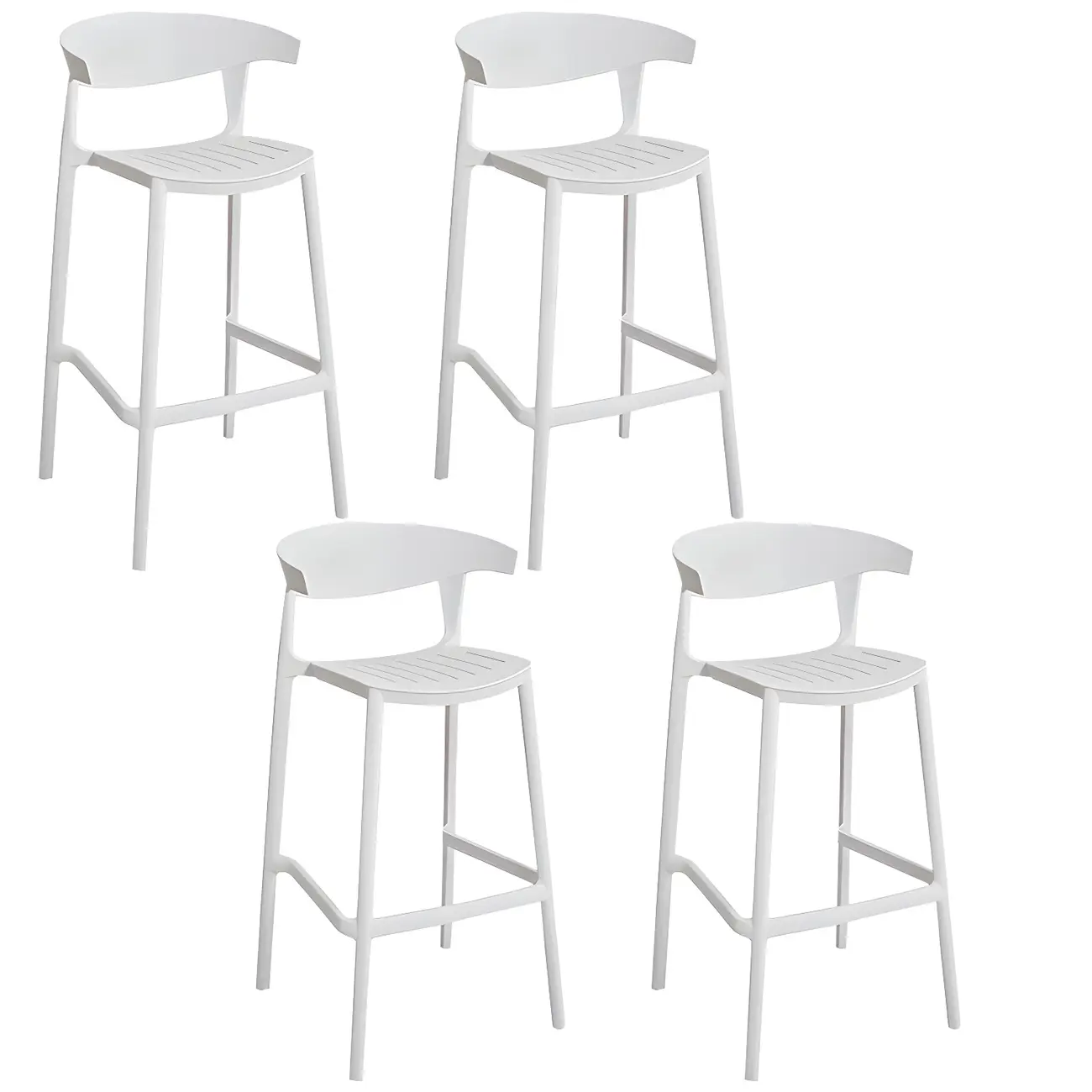Modern Acrylic Sleek Durable Vibrant Colors Bar Stool Image - 54 | homeyfad