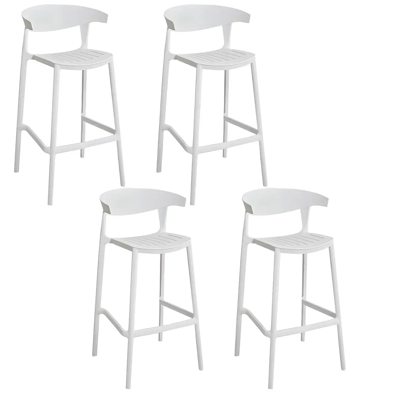 Modern Acrylic Sleek Durable Vibrant Colors Bar Stool Image - 54